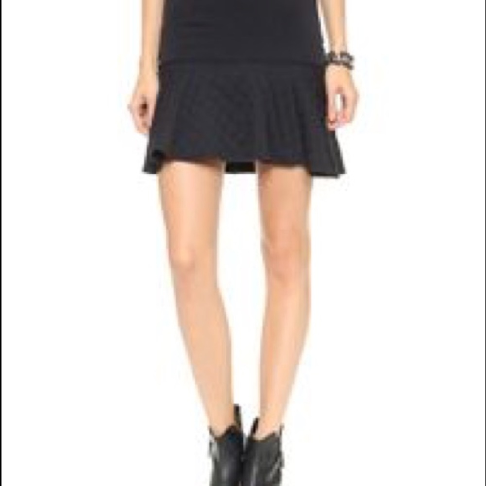 David Lerner black fluted skirt